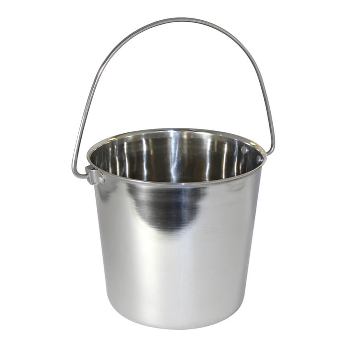 Stainless Steel Pail, Round with Rivets