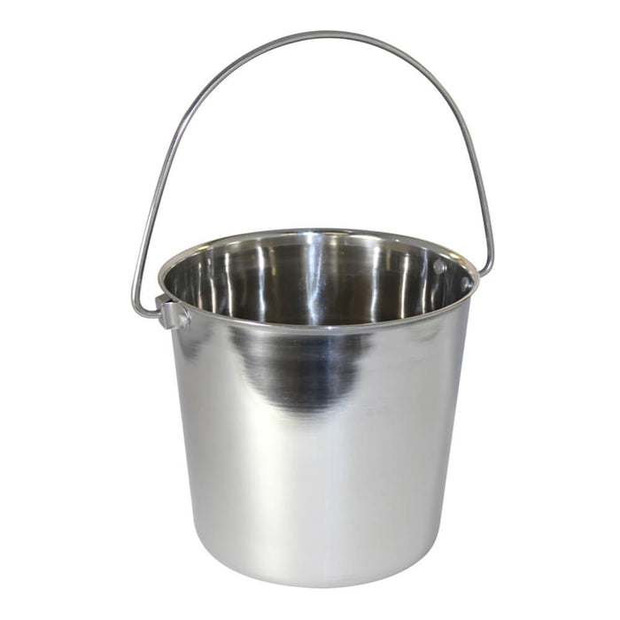 Stainless Steel Pail, Round with Rivets