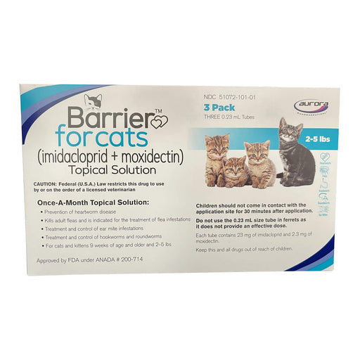 Rx Barrier Topical Solution for Cats Size 2-5lbs