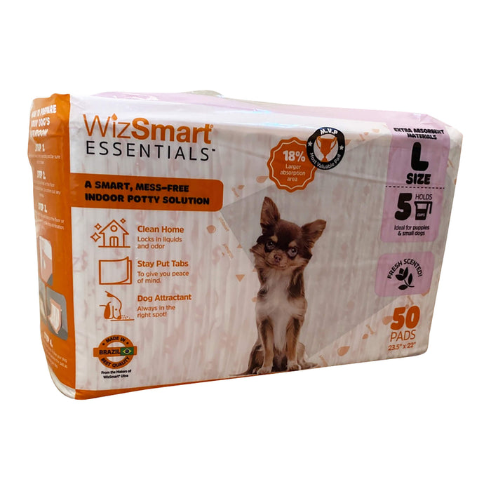 WizSmart Essentials Pads, Large, 50 ct, Fresh Scented