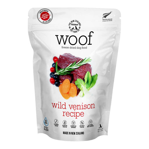 Woof Wild Venison Freeze Dried Dog Food 2.2lb Flavor Wild Venison