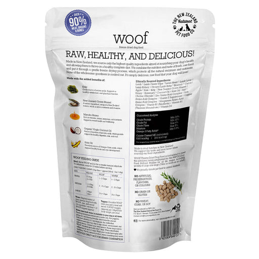 Woof Lamb Freeze Dried Food 9.9oz Flavor Lamb