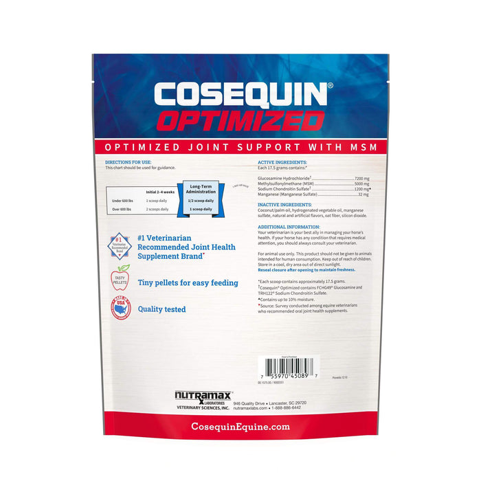 Cosequin Optimized Pellets with MSM Joint Health Supplement for Horses, 1400 Grams  