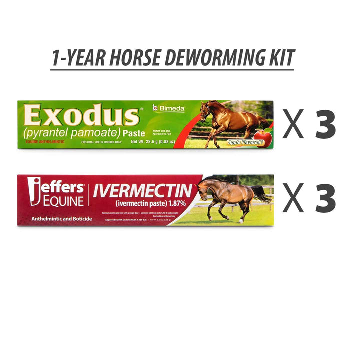 1 - Year Horse Deworming Kit - Jeffers - Animal Health & Wellness > Medicine