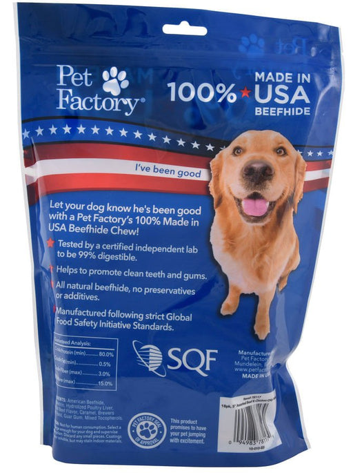 100% American Beefhide, Assorted Beef & Chicken Flavors, 18 - pk, 5' - Jeffers - Dog Supplies > Dog Treats