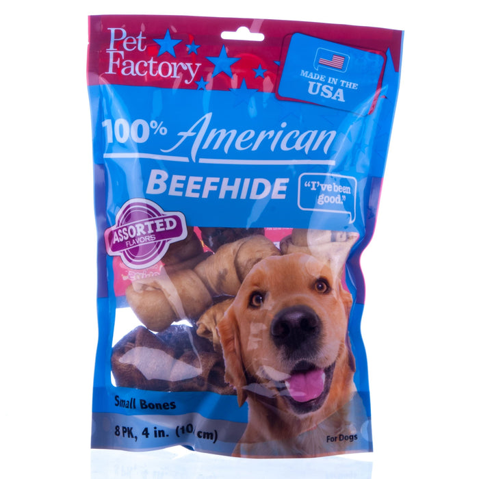 100% American Beefhide, Assorted Beef & Chicken Flavors, 18 - pk, 5' - Jeffers - Dog Supplies > Dog Treats