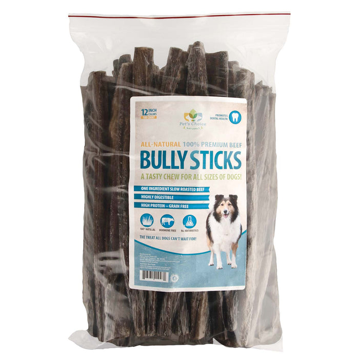 12' Premium Bully Stick, 100 pack - Jeffers - Dog Supplies > Dog Treats > Bully Sticks