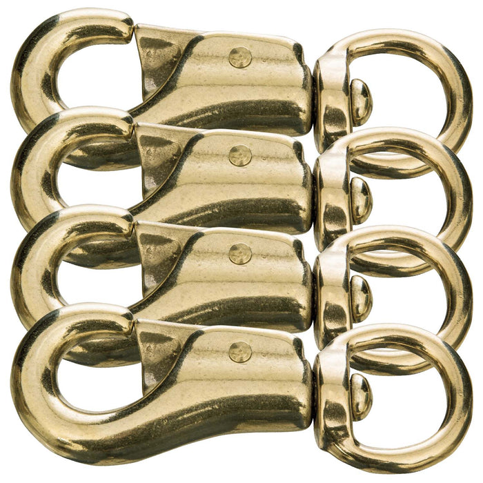 Round Eye Solid Brass Bull Snap, 3 3/4', 4 pk - 
