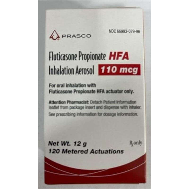 Rx Fluticasone Inhaler 110mcg x 12gm - Clear110mcg 12gm