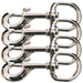 Round Eye Nickel-Plated Bolt Snap, 1' x 3 7/8', 4 pk - 