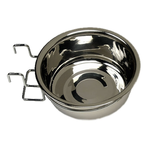 Bowl  SS Coop Cup  with Wire Holders & Hook  64 oz - Stainless Steel 64 oz 