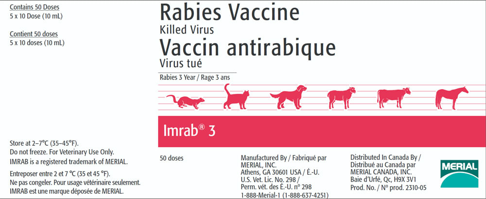 Rx Imrab 3,  5 x 10 Dose - 5 x 10 Dose