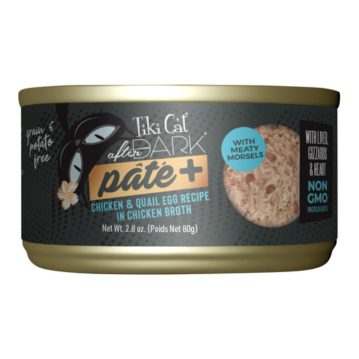 Tiki Cat After Dark Pate+ Chicken & Quail Egg Size 2.8oz