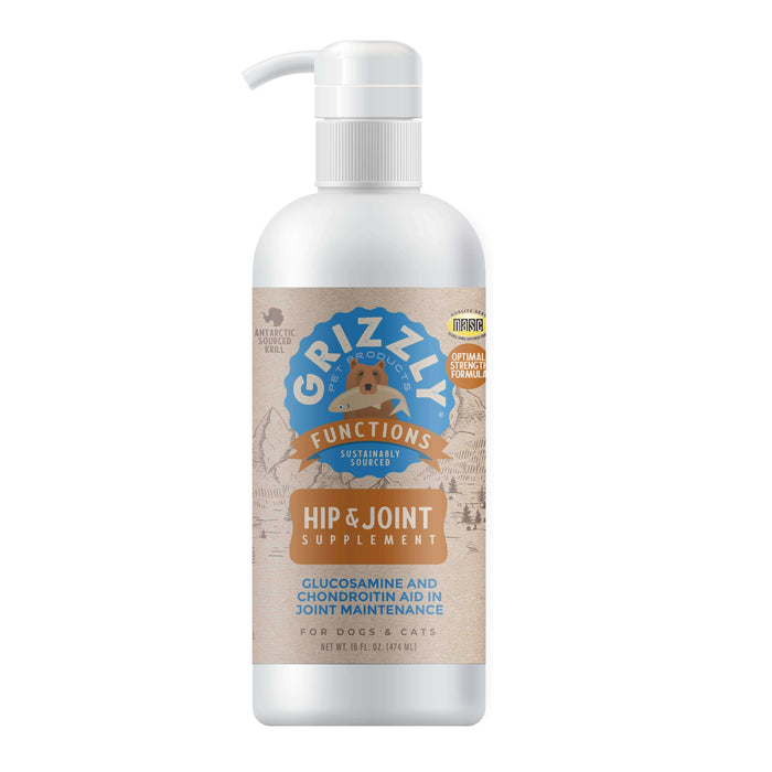 Grizzly Joint Aid Liquid Hip and Joint Product for Dogs and Cats Size 16oz