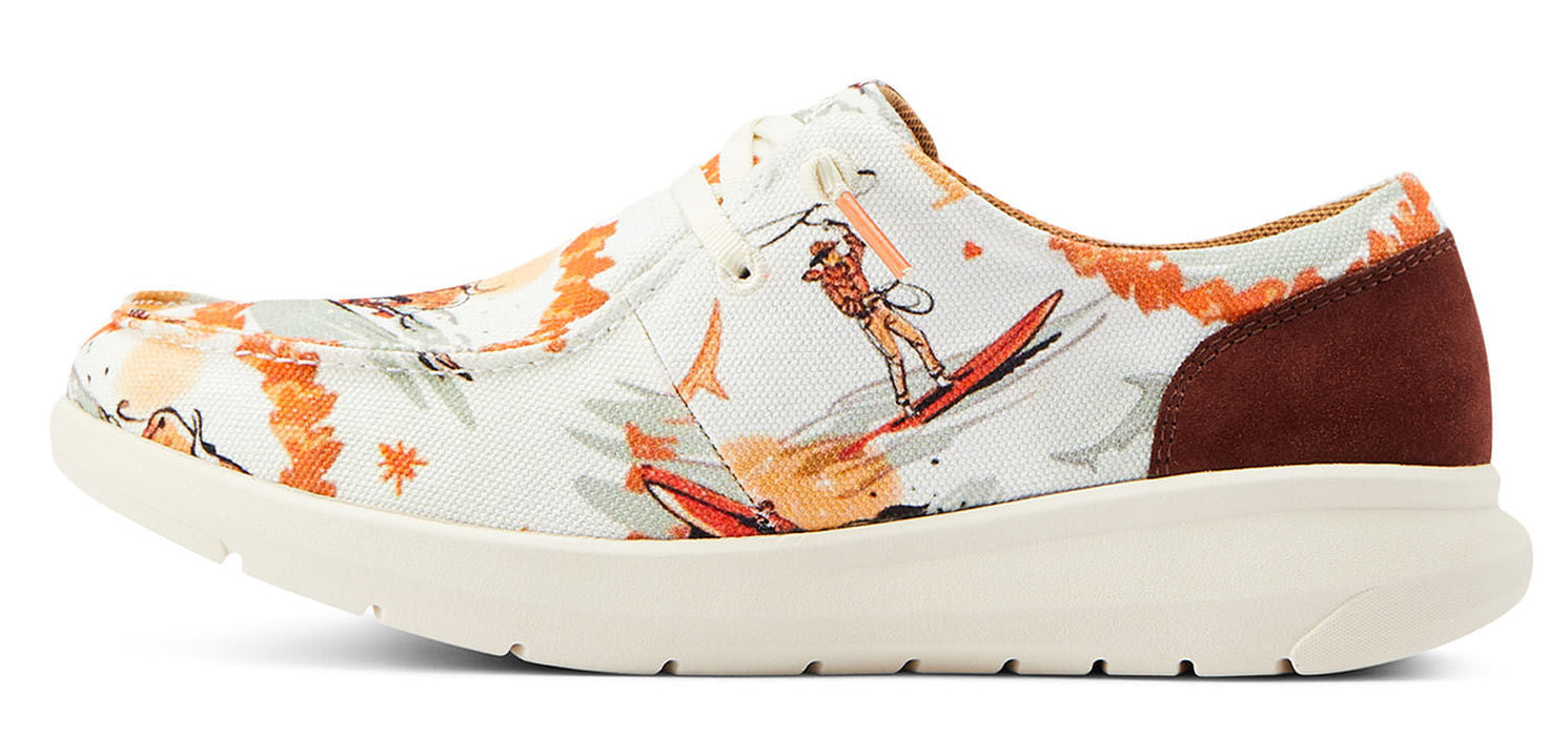 Ariat Women's Hilo Western Aloha Shoes - Surfing Longhorn Print 8 