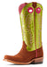 Ariat Women's Futurity Boon Western Boot - Cognac Brown Roughout /Lime 6.5 