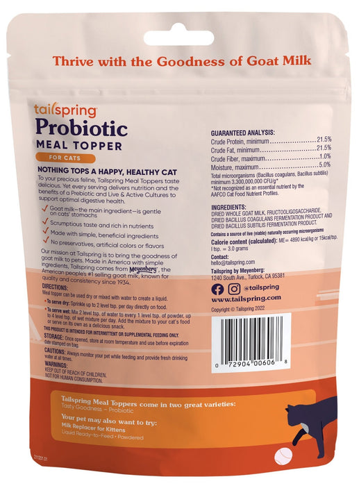 4 oz Cat Probiotic Tailspring Meal Topper - Jeffers - Cat Supplies > Cat Food