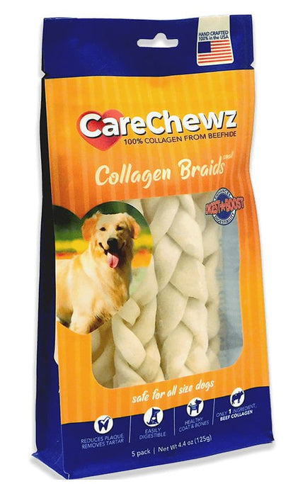 5 Pack CareChewz Collagen Braids - Jeffers - Dog Supplies > Dog Treats