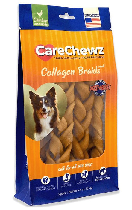 5 Pack CareChewz Collagen Braids - Jeffers - Dog Supplies > Dog Treats