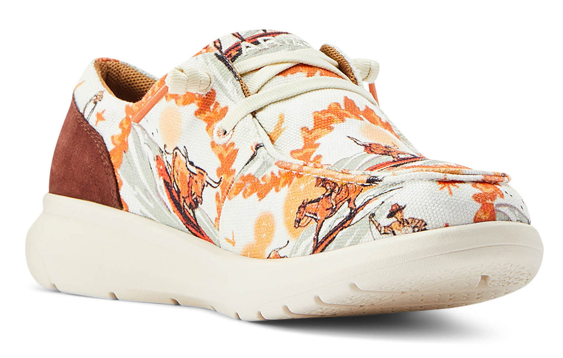 Ariat Women's Hilo Western Aloha Shoes - Surfing Longhorn Print 8 