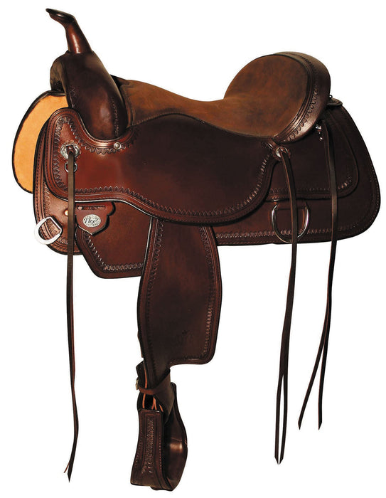 Circle Y Topeka Flex2 Trail Saddle, Wide, Walnut - 16 in  