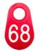 Red Nylon Tags 1-100 - 68  