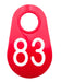 Red Nylon Tags 1-100 - 83  