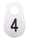 Bock's Nylon Numbered Identification Tags 1-100, White - 4  