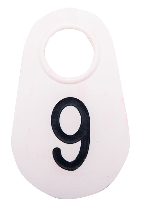 Bock's Nylon Numbered Identification Tags 1-100, White - 9  