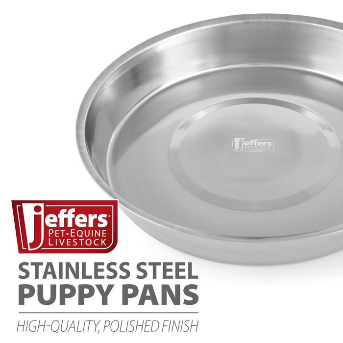 Jeffers Stainless Steel Puppy Pan Food & Water Dish