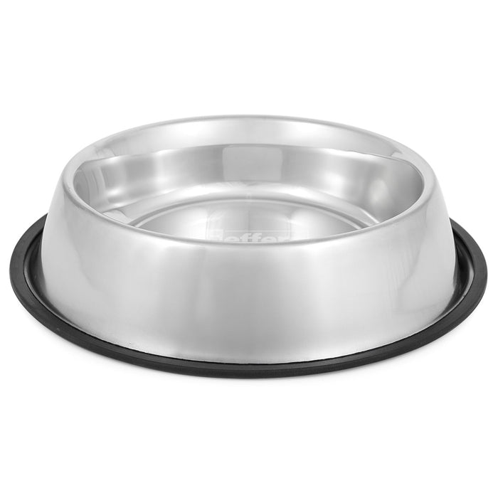 Jeffers No-Skid/No-Tip Stainless Steel Pet Bowls