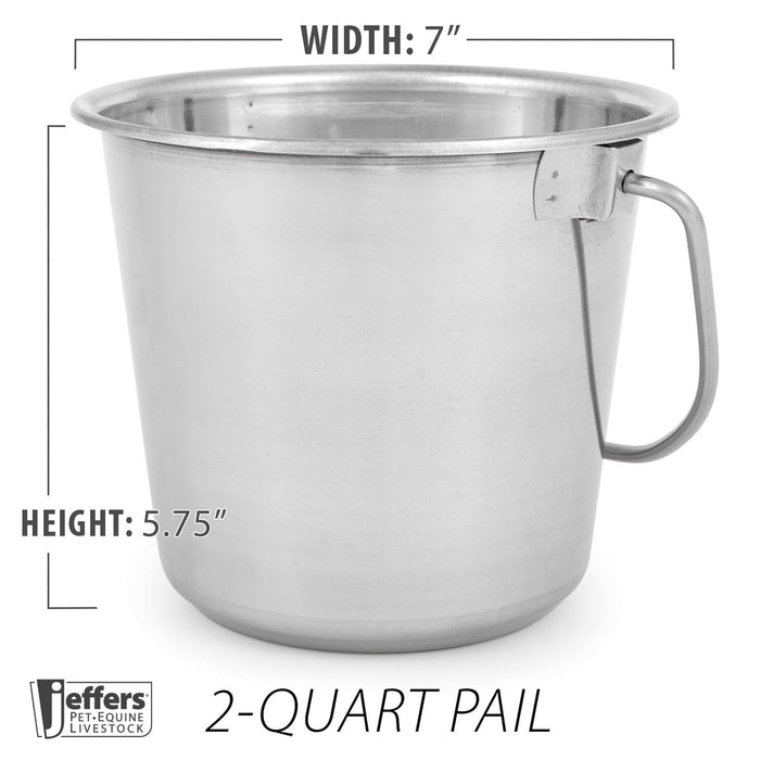 Jeffers Multi-Purpose Stainless Steel Pails w/ Handle