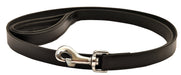 Black Padded Lthr Leash 1 x 6  