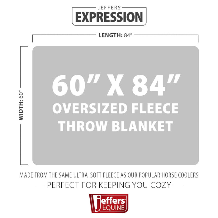 Jeffers Expression Oversized Fleece Throw Blanket, 60" x 84"