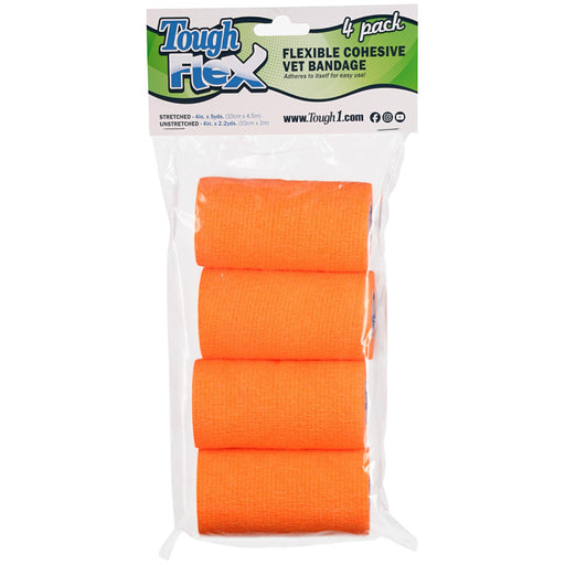 4-Pack Tough Flex Bandages Color Orange