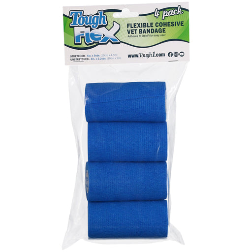 4-Pack Tough Flex Bandages Color Blue