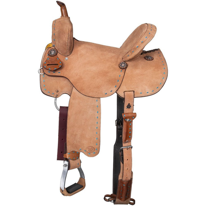 Tough1 Medina Buckstitch Roughout Barrel Saddle