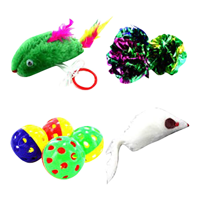 Cat Toys, Assorted, 4 pk