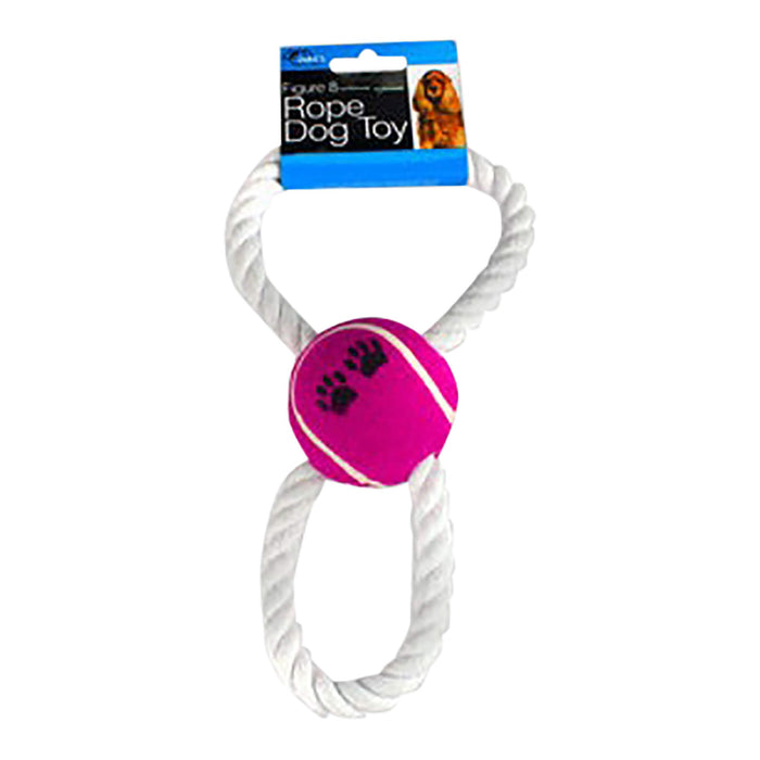 Figure 8 Rope and Ball Dog Toy, 9"