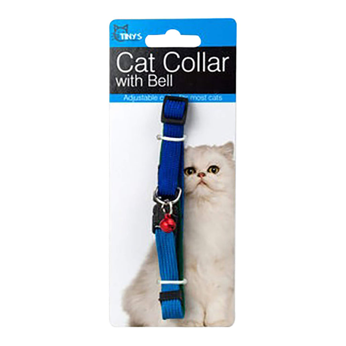 Multi-Color Cat Collar with Bell, Up to 20"L