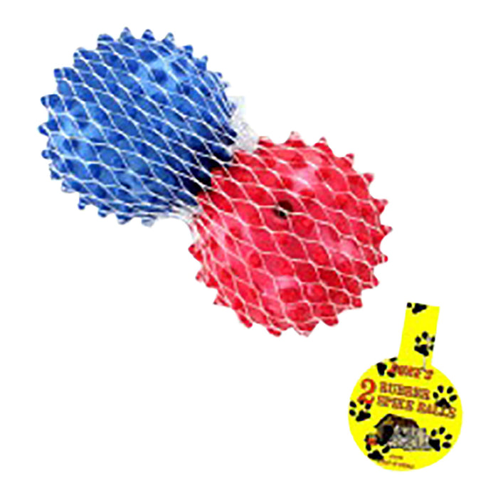 3" Rubber Spike Dog Balls, 2 pk