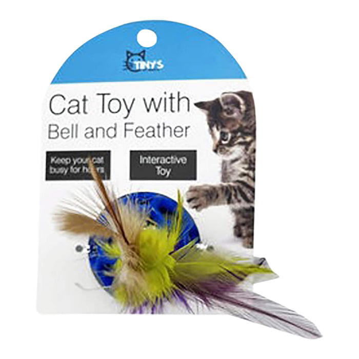 Cat Toy with Bell and Feather, Assorted