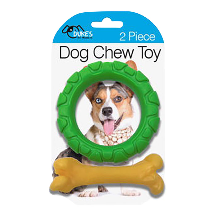 Puppy Ring and Bone Chew Toys, 2 pk