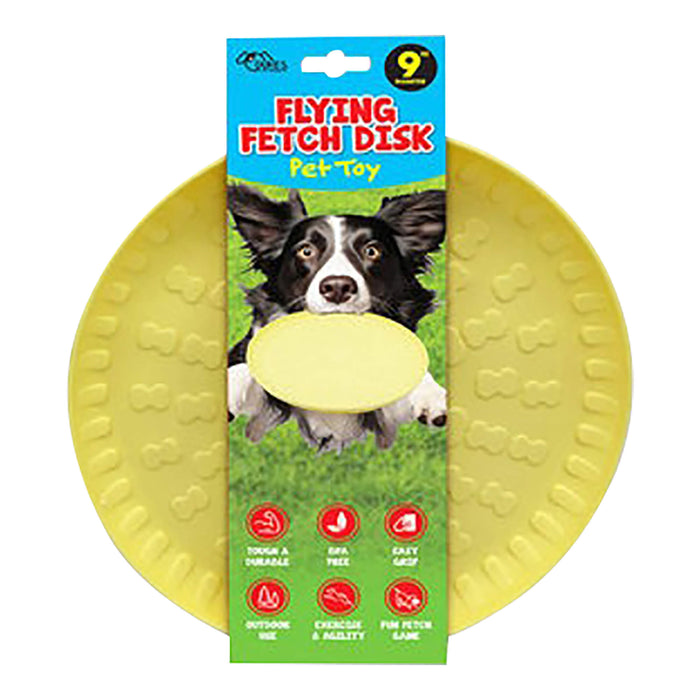 Flying Fetch Disk Pet Toy, 9"D