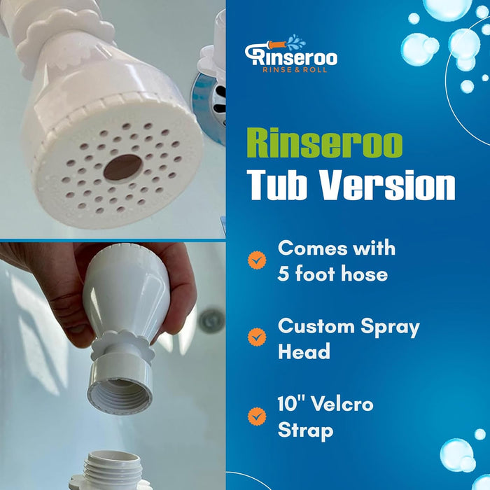 Rinseroo Slip-On Tub Hose with Sprayhead