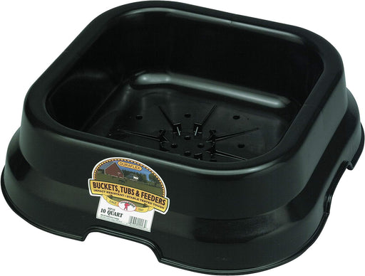 Plastic Salt & Mineral Block Pan, 10qt, Black Color Black