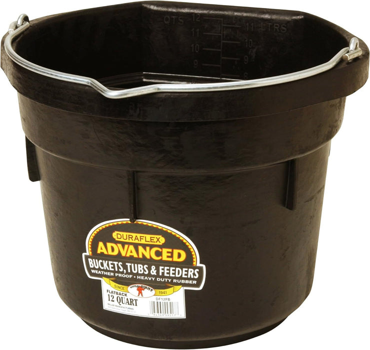 Rubber Flat Back Bucket Color Black