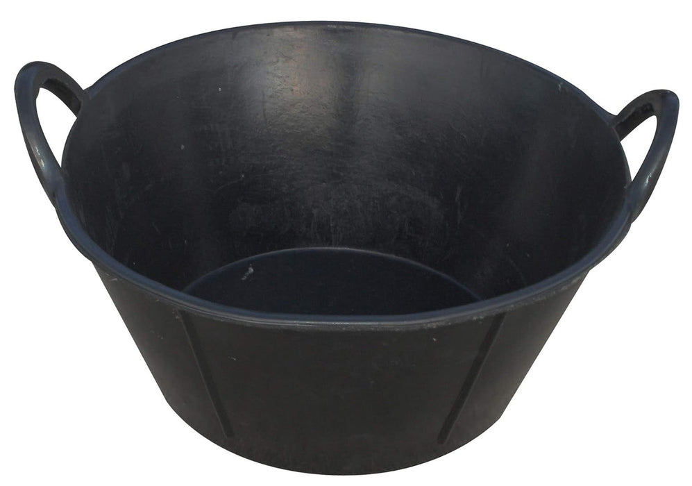 Rubber Tub with Handles, 6.5 Gallon Color Black