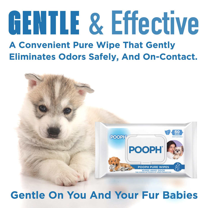 Pooph Pet Wipes Pack, 50 ct