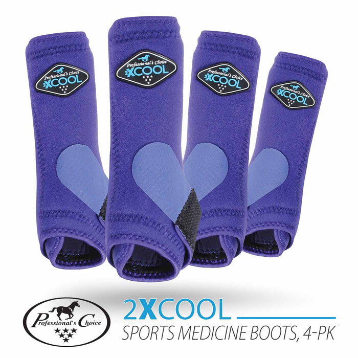 Professional's Choice 2XCool Sports Medicine Boot, 4-pack - Purple Small 